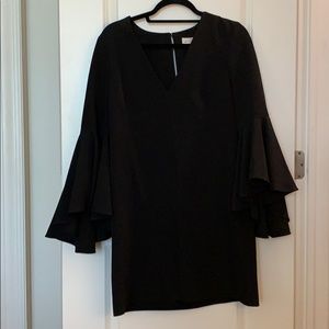 Milly flowy sleeve black dress
